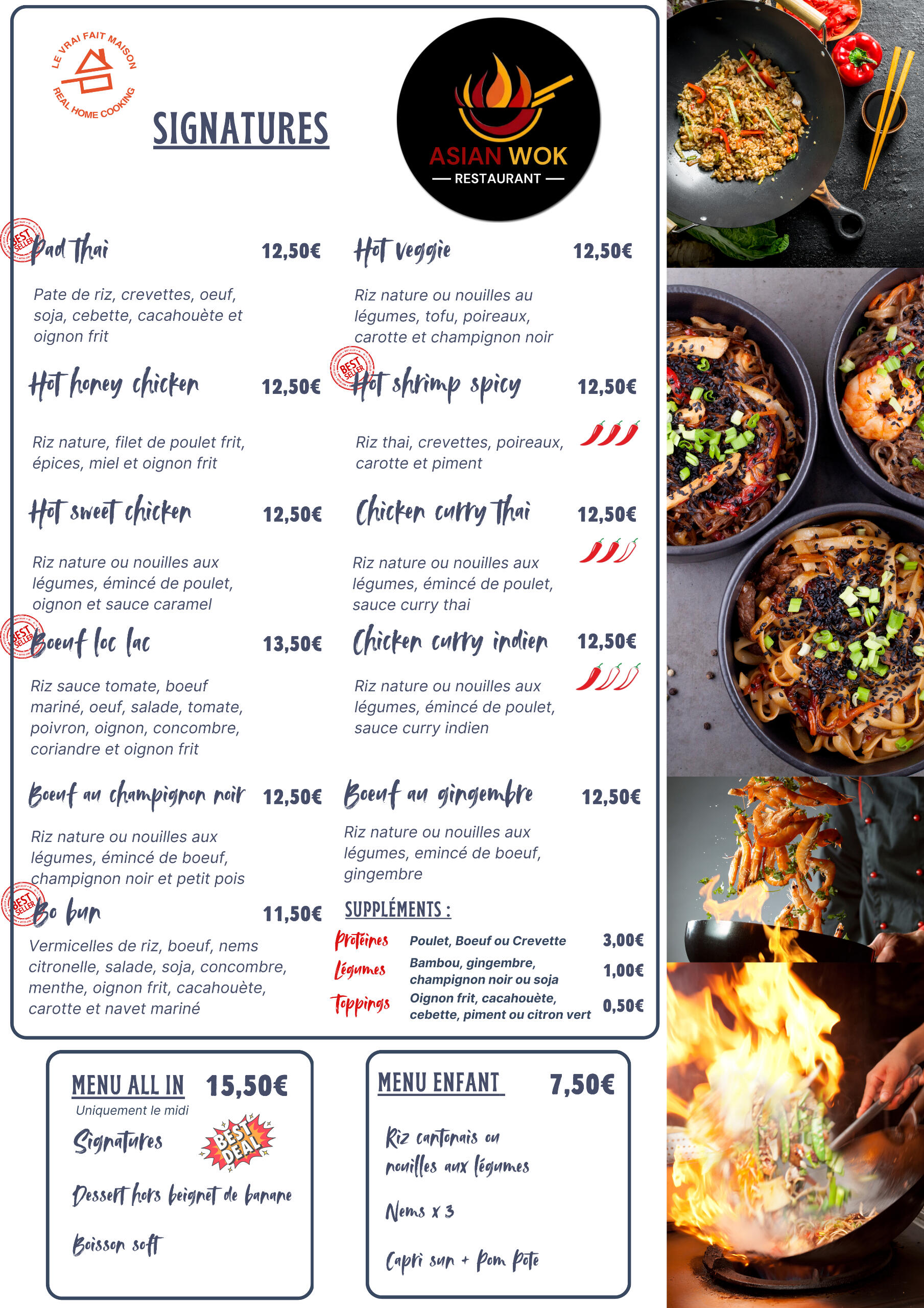 Asian Wok Restaurant Carte du restaurant 2