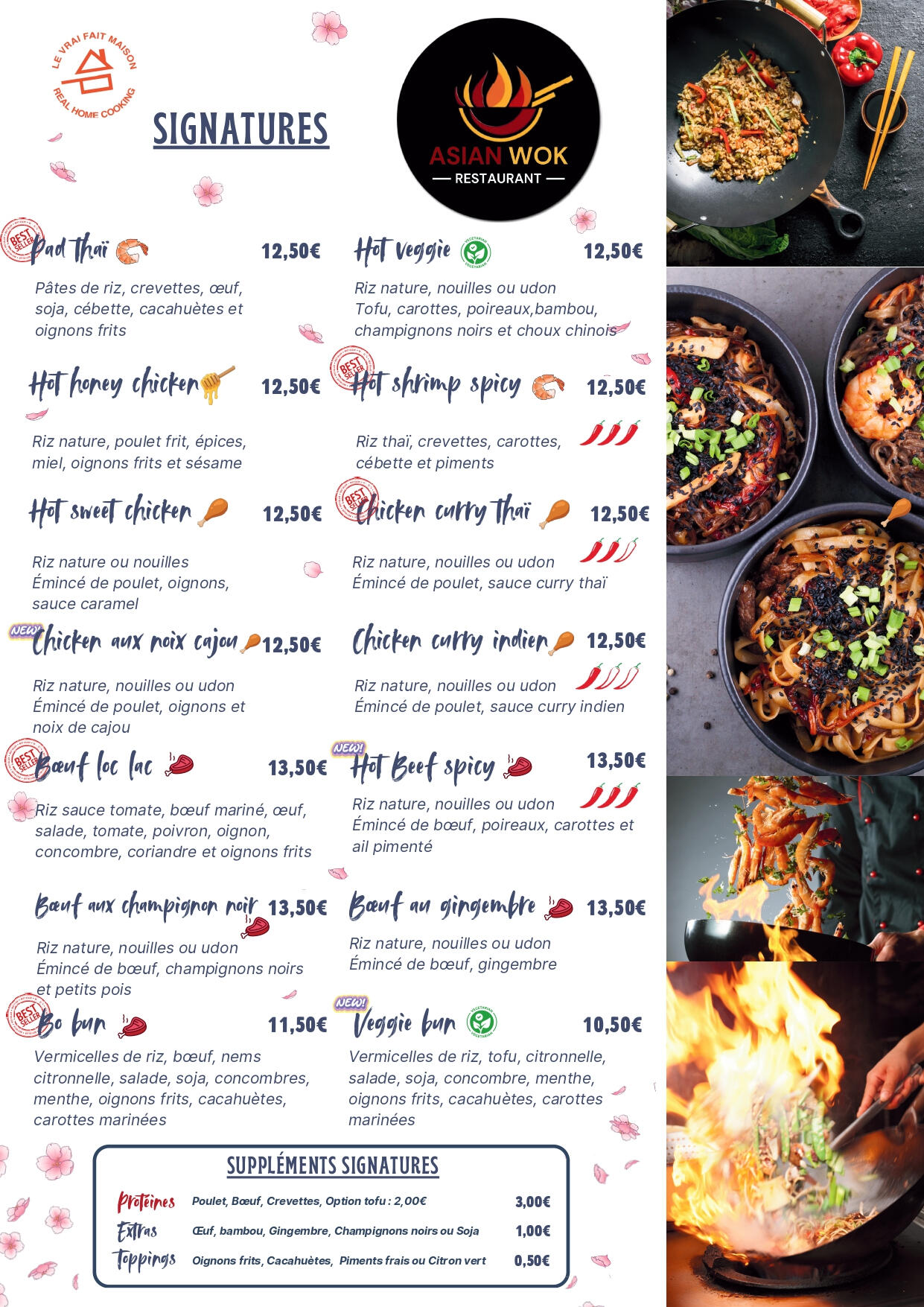 Asian Wok Restaurant Carte des plats signatures